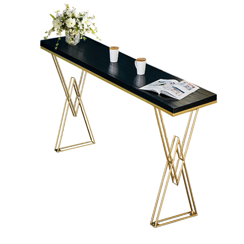 Glam Style Solid Wood Pub Dining Set 1/2/3/4 Pcs Rectangular Pub Set for Home