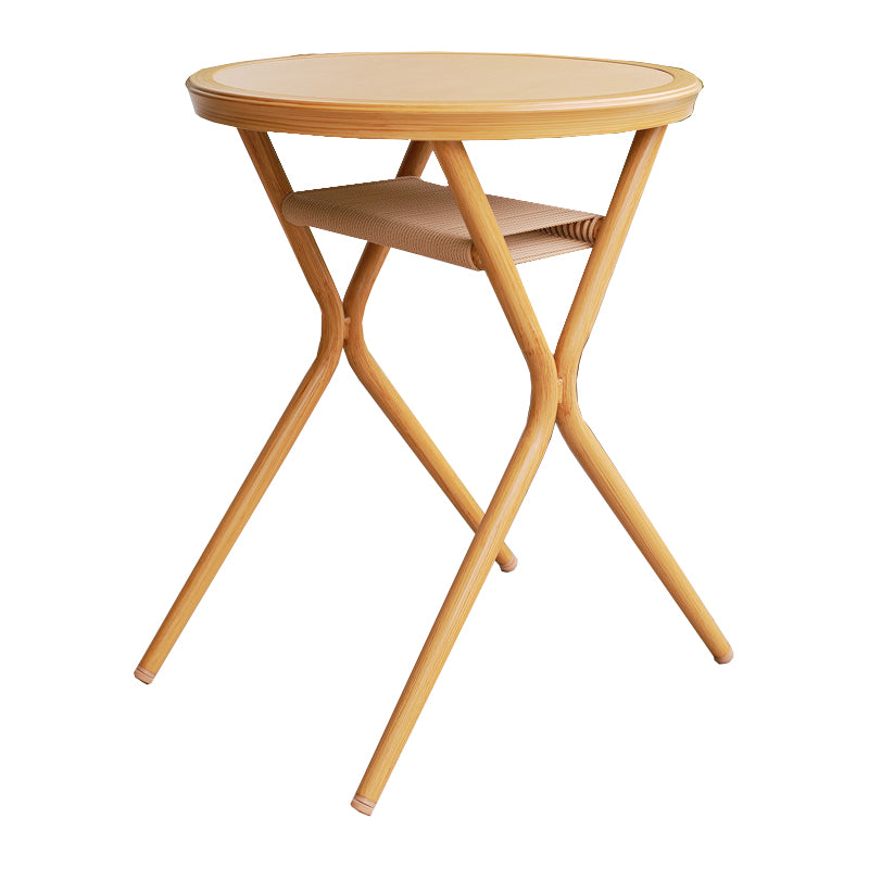 Boho Style Bistro Set 3 Pcs Glass Top Metal Frame Bistro Set