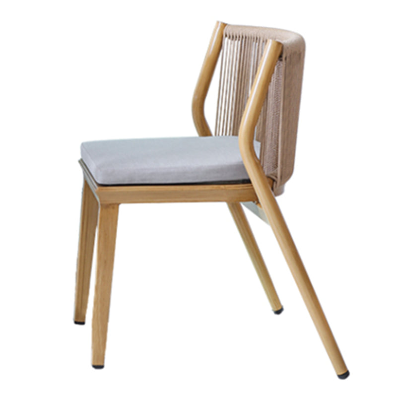 Boho Style Bistro Set 3 Pcs Glass Top Metal Frame Bistro Set