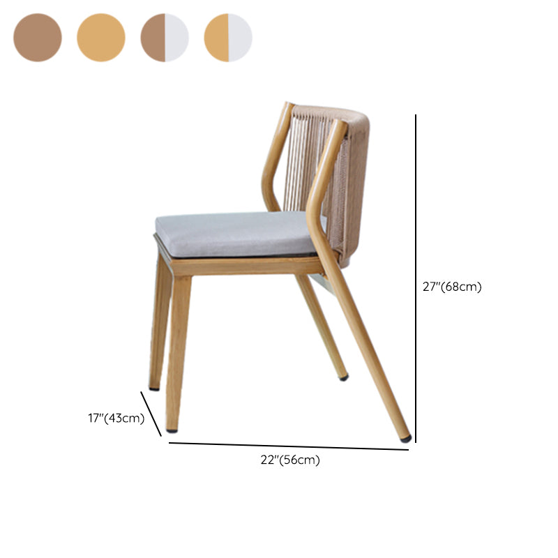 Boho Style Bistro Set 3 Pcs Glass Top Metal Frame Bistro Set