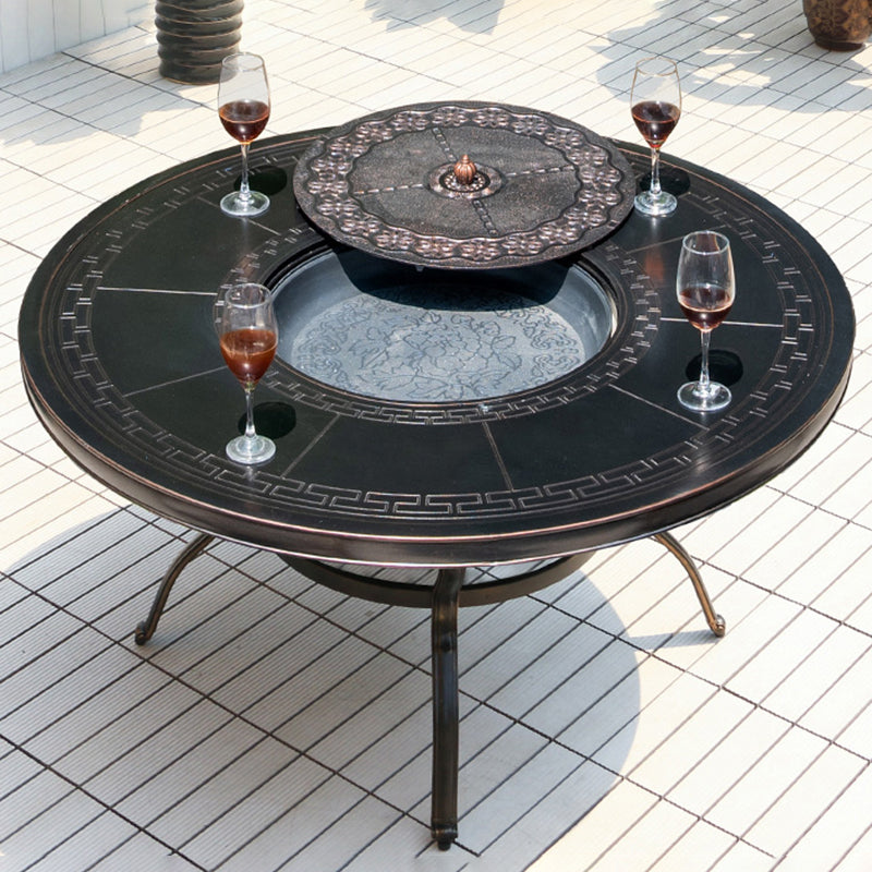 Modern Geometric Waterproof Courtyard Table Aluminum Outdoor Table