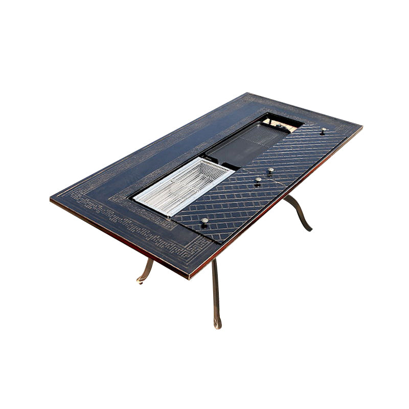 Modern Geometric Waterproof Courtyard Table Aluminum Outdoor Table