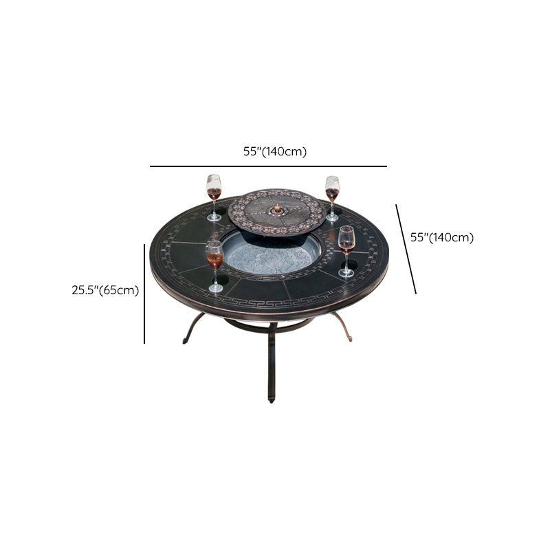 Modern Geometric Waterproof Courtyard Table Aluminum Outdoor Table