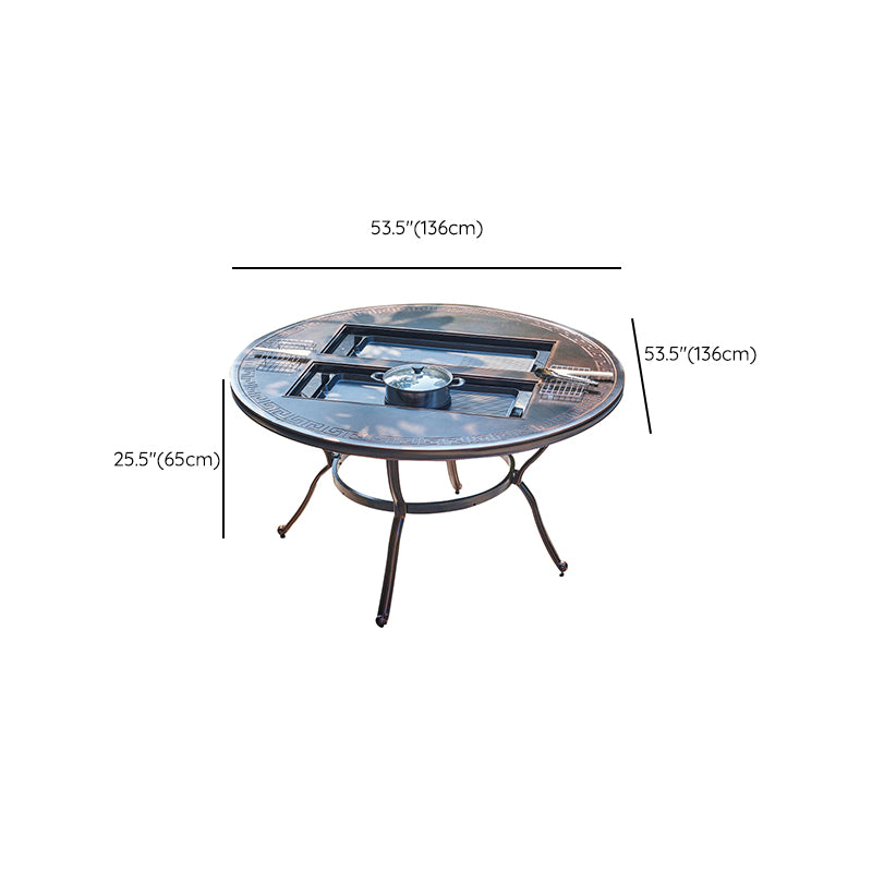 Modern Geometric Waterproof Courtyard Table Aluminum Outdoor Table