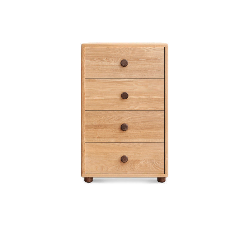Natural Scandinavian Kids Nightstand Solid Wood Baby Dresser