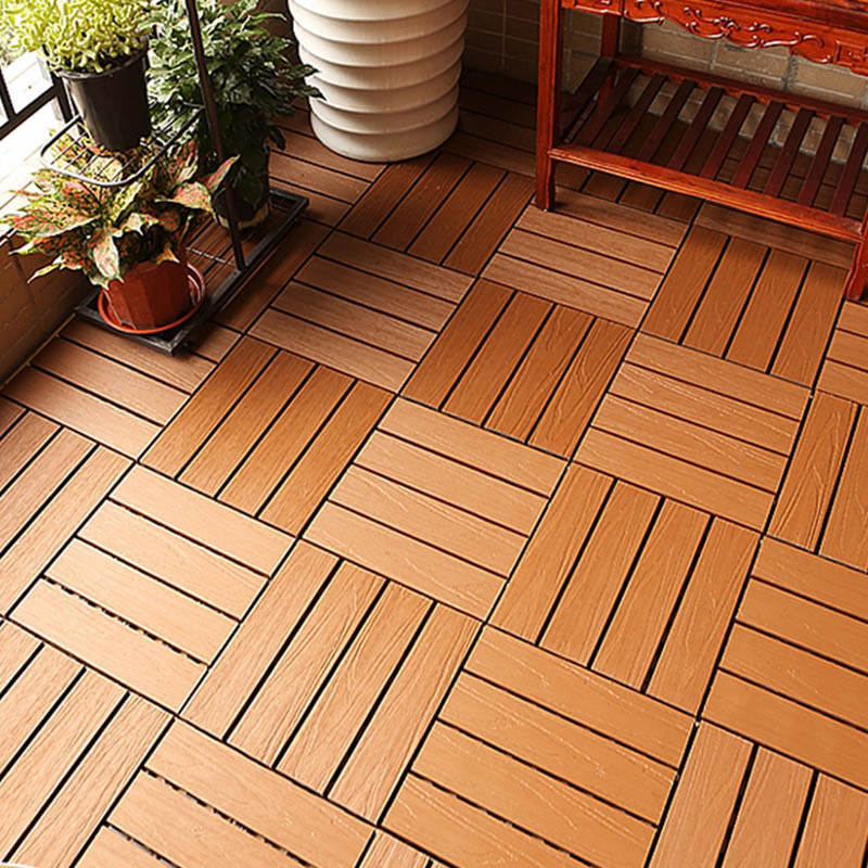 Classical Wood Outdoor Flooring Interlocking Patio Flooring Tiles