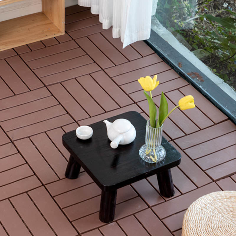 Classical Wood Outdoor Flooring Interlocking Patio Flooring Tiles