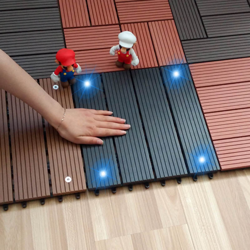 Modern Outdoor Patio Water Resistant Interlocking Composite Floor Tiles