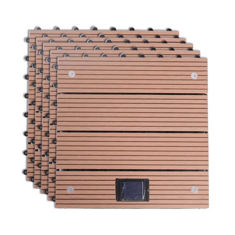 Modern Outdoor Patio Water Resistant Interlocking Composite Floor Tiles