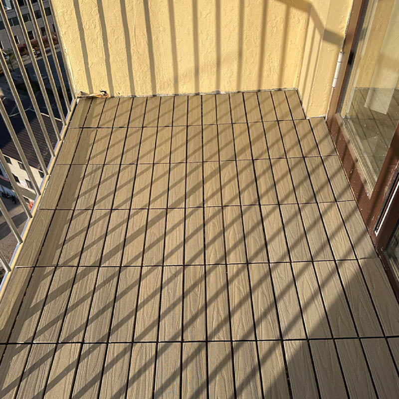 Classical Square Decking Tiles Solid Color Composite Patio Flooring Tiles