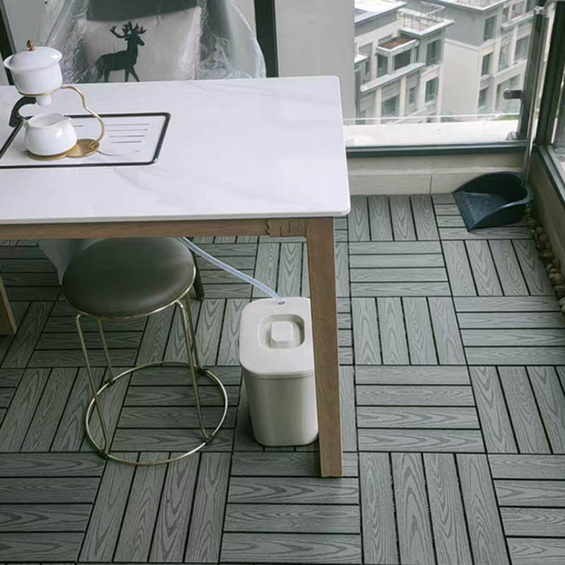 Classical Square Decking Tiles Solid Color Composite Patio Flooring Tiles