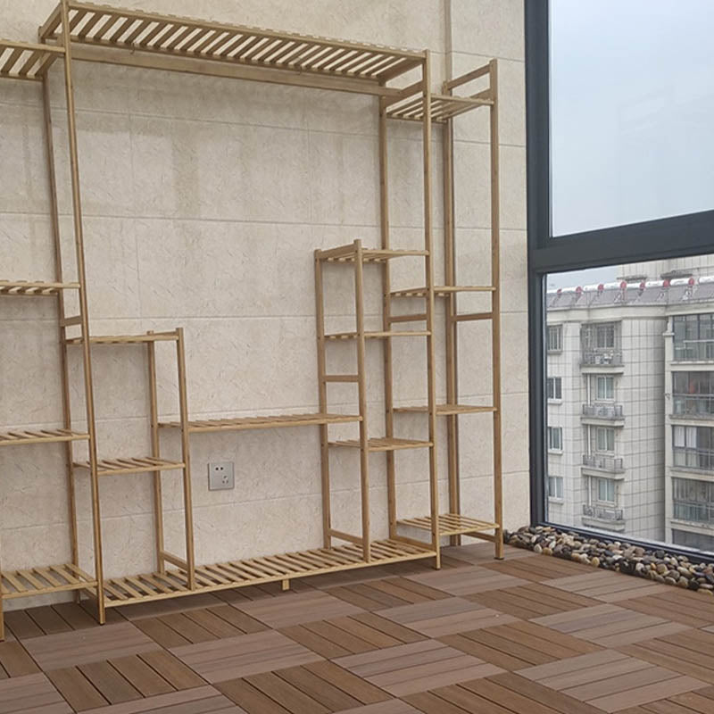 Classical Square Decking Tiles Solid Color Composite Patio Flooring Tiles