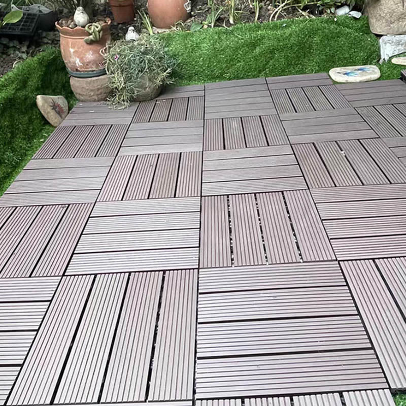Classical Square Decking Tiles Solid Color Composite Patio Flooring Tiles