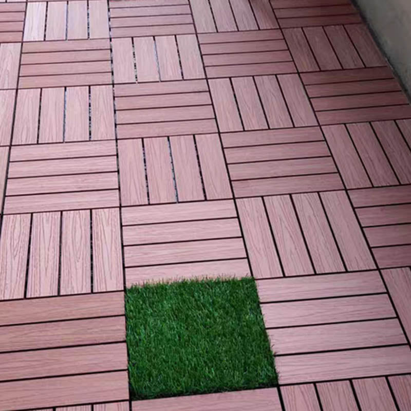 Classical Square Decking Tiles Solid Color Composite Patio Flooring Tiles