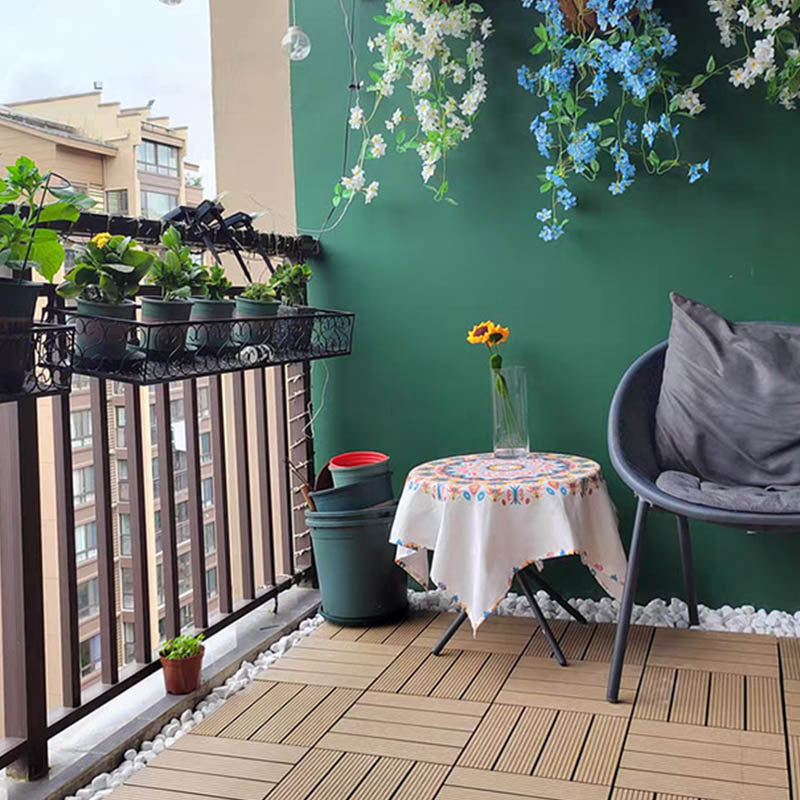 Classical Square Decking Tiles Solid Color Composite Patio Flooring Tiles