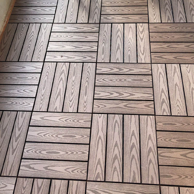 Classical Square Decking Tiles Solid Color Composite Patio Flooring Tiles