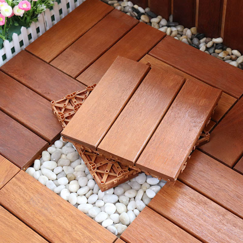Classic Wood Deck Tiles Interlocking Composite Patio Flooring Tiles