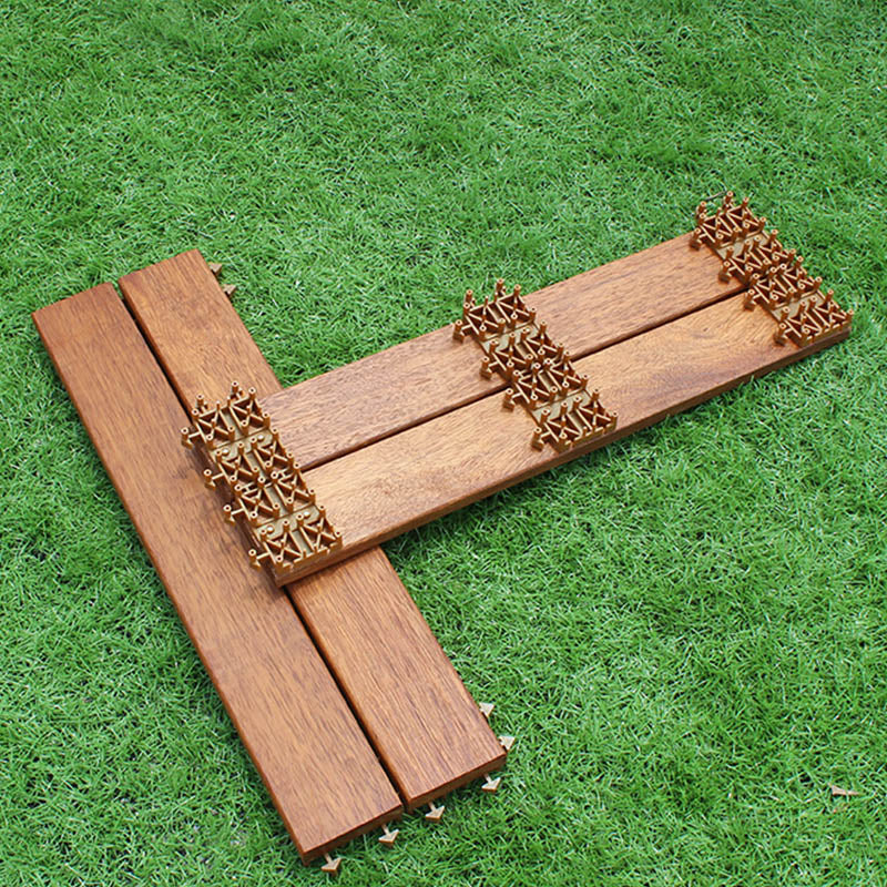 Basic Wood Tile Set Composite Interlocking Patio Flooring Tiles