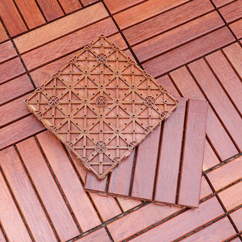 Classical Decking Tiles Natural Wood Waterproof Smooth Outdoor Flooring