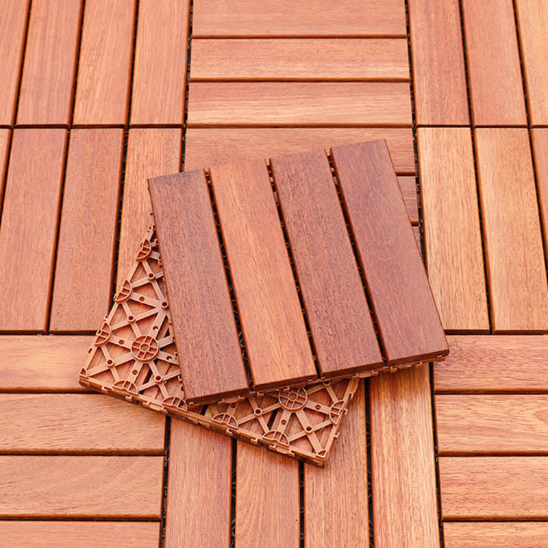 Classical Decking Tiles Natural Wood Waterproof Smooth Outdoor Flooring