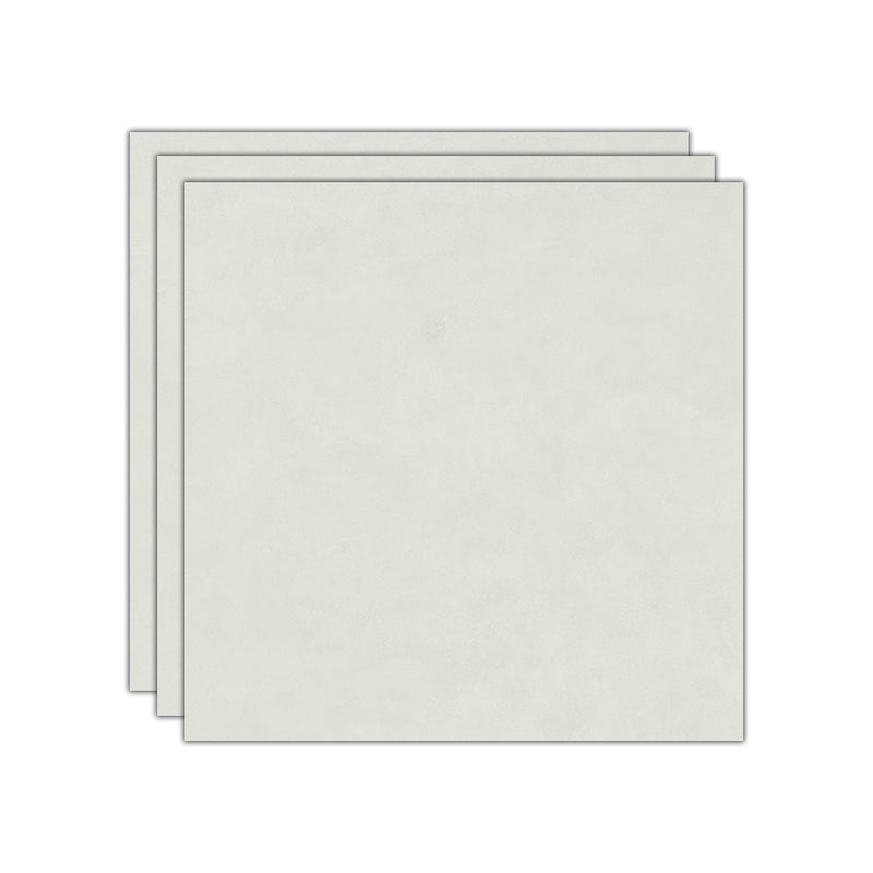 Pure Color Floor Tile Scratch Resistant Square Straight Edge Floor Tile