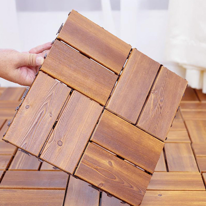 12" X 12" Square Hardwood Flooring Click-Locking Pine Wood Flooring Tiles