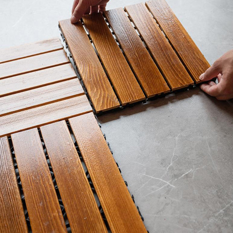 12" X 12" Square Hardwood Flooring Click-Locking Pine Wood Flooring Tiles