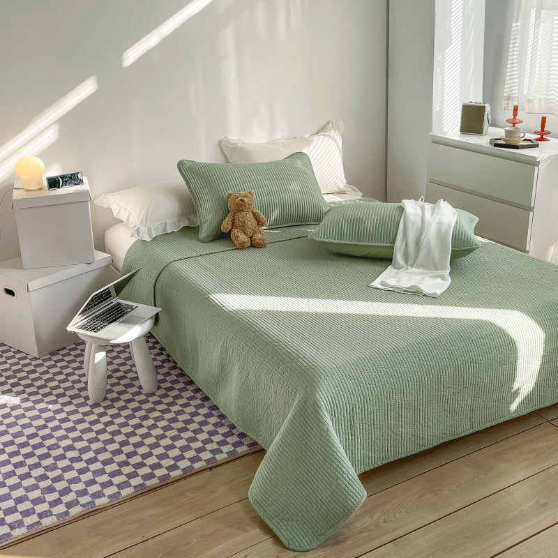 Winter Bed Sheet Set Solid Color Cotton Fitted Sheet for Bedroom