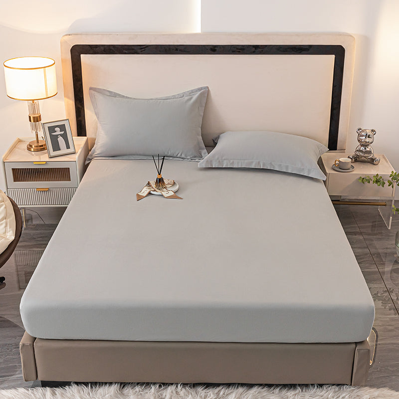 Sheet Sets Cotton Solid Color Wrinkle Resistant Breathable Ultra Soft Bed Sheet Set