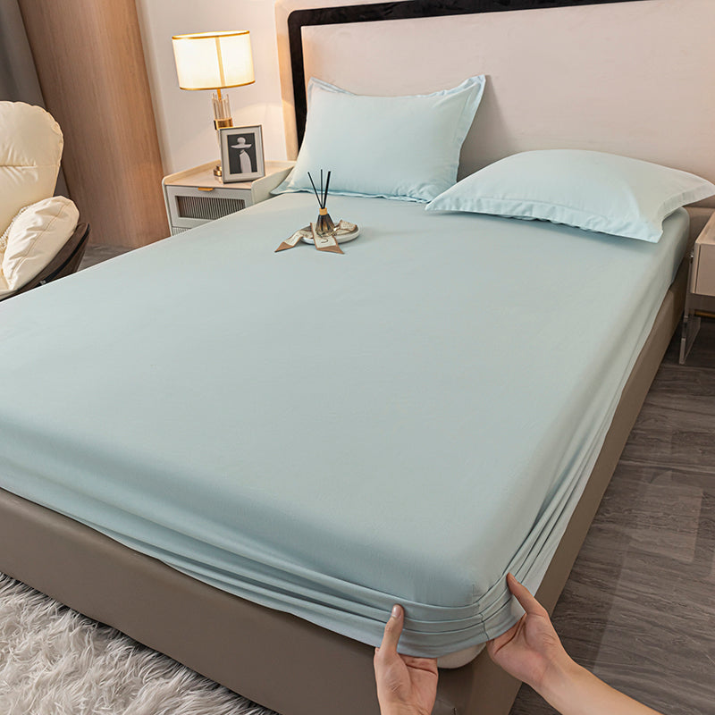 Sheet Sets Cotton Solid Color Wrinkle Resistant Breathable Ultra Soft Bed Sheet Set