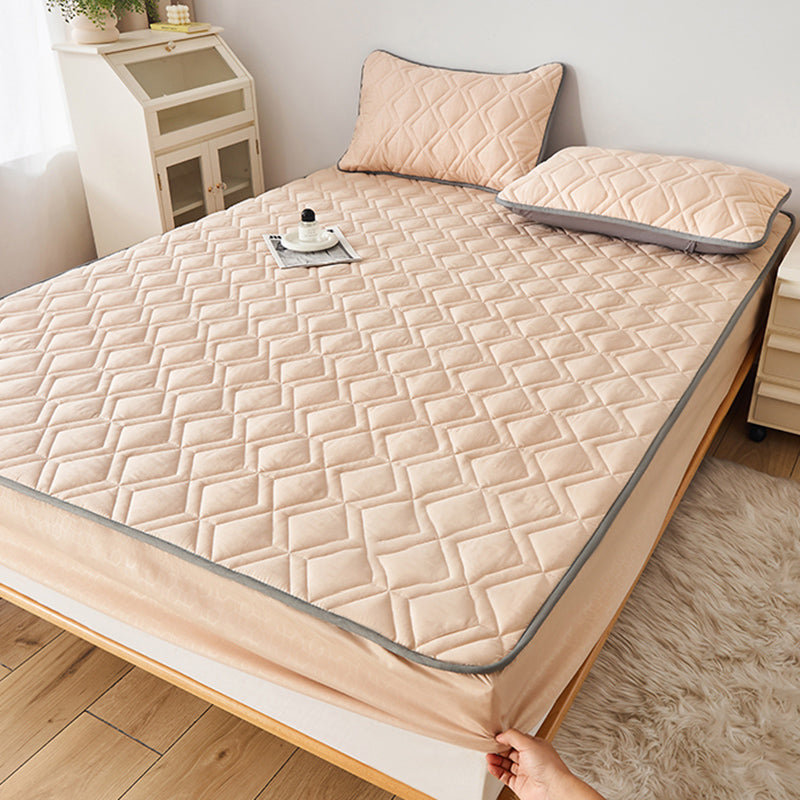 Sheet Set Cotton Solid Color Wrinkle Resistant Breathable Ultra Soft Bed Sheet Set