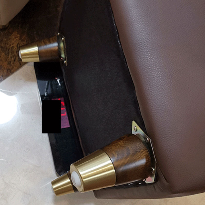 Contemporary Square Ottoman Leather Foot Stool with Legs for Home