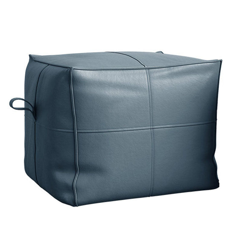 Contemporary Home Square Ottoman Leather Foot Stool without Legs