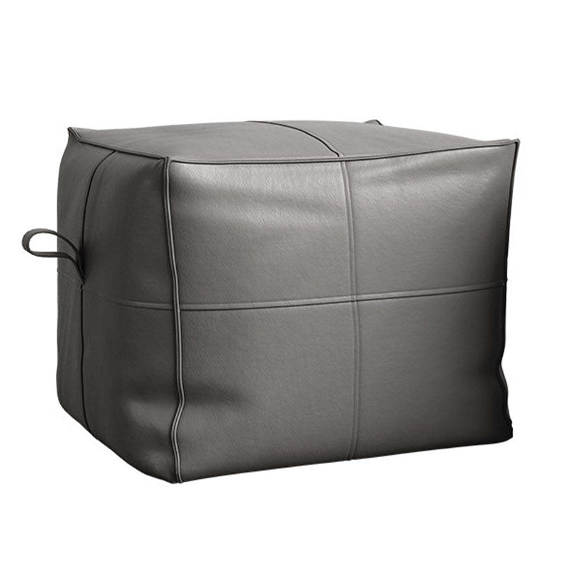 Contemporary Home Square Ottoman Leather Foot Stool without Legs
