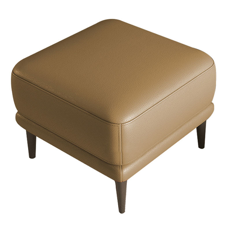 Square Footstools Genuine Leather Foot Stool , 15.6 Inch Width