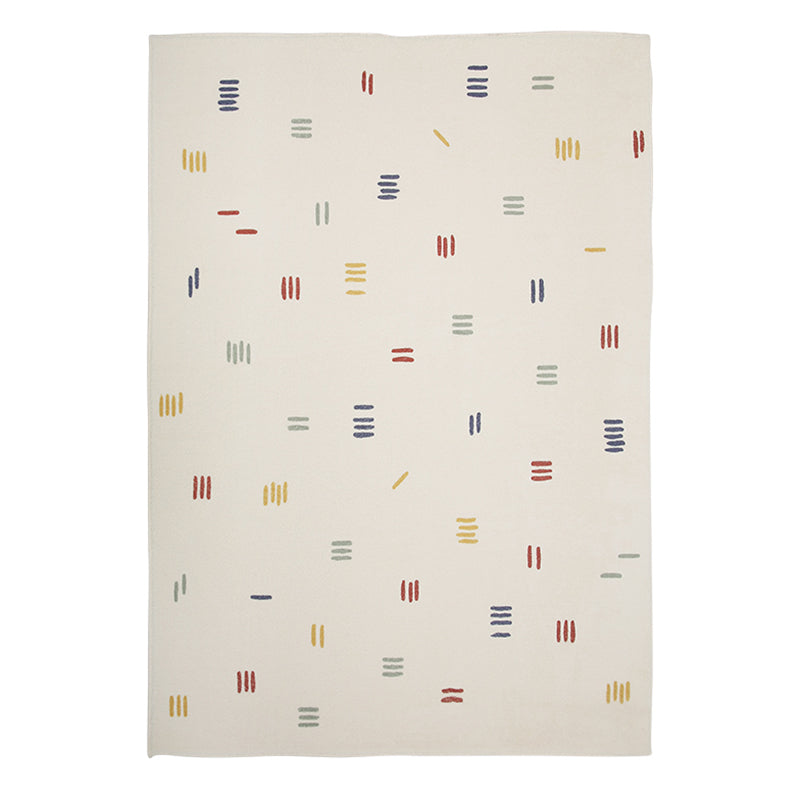 Polyster Rug Non-Slip Backing Adults Indoor Rug Rectangle Contemporary Carpet Stripe Print