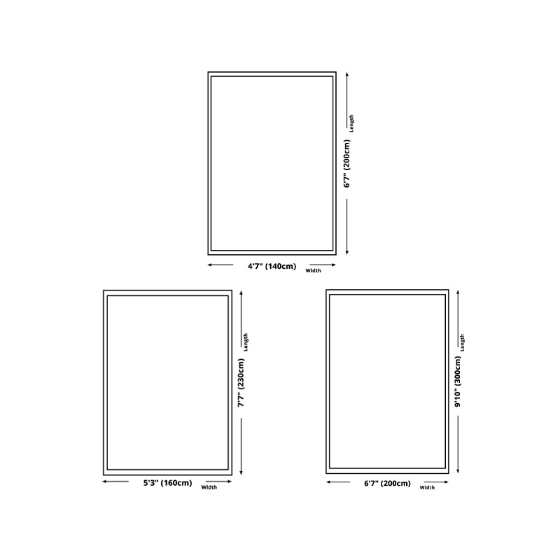 Moroccan Adults Indoor Rug Rectangle Polyster Carpet Tribal Printed Rug Non-Slip Backing