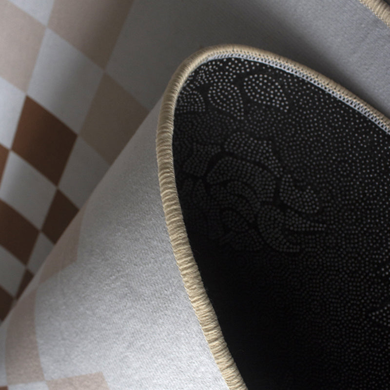 Rectangle Indoor Rug Contemporary Color Block Area Rug Non-Slip Backing Living Room Rug