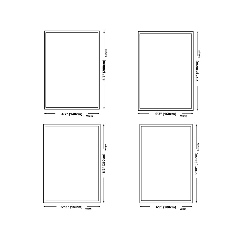 Rectangle Indoor Rug Contemporary Color Block Area Rug Non-Slip Backing Living Room Rug