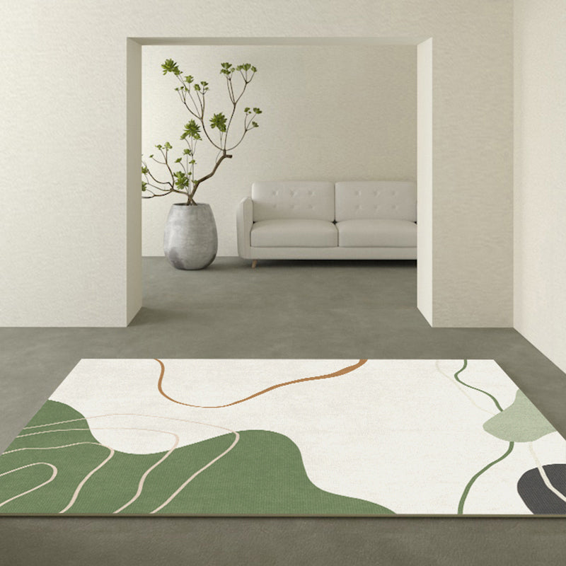 Trendy Colorblock Rug Morandi Color Area Rug Polyester Easy Care Carpet for Bedroom
