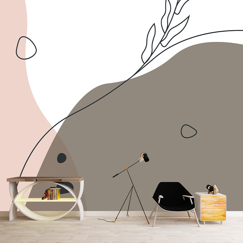 Minimalism Mildew Resistant Wallpaper Illustration Sleeping Room Wall Mural