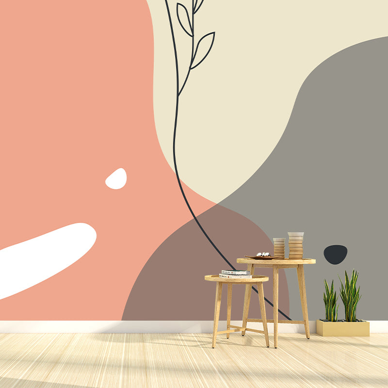 Eco-friendly Minimalism Illustration Wall Mural Wallpaper Sitting Room Wall Mural