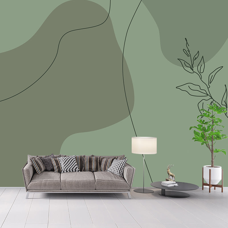 Stain Resistant Mural Wallpaper Minimalism Illustration Indoor Wall Mural