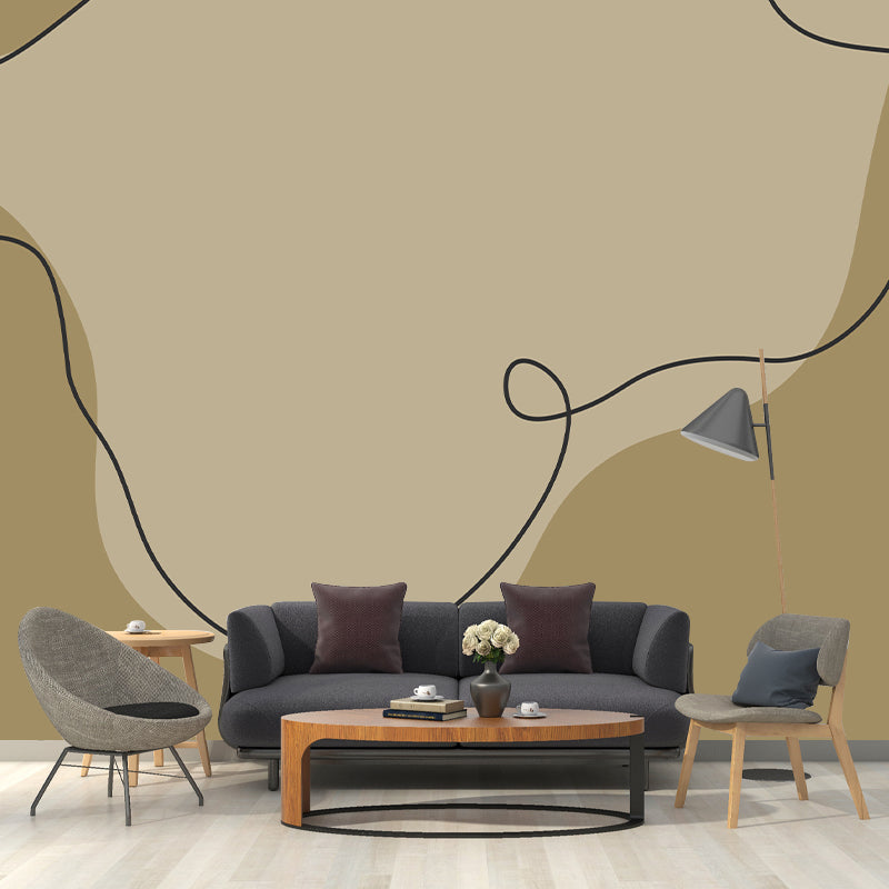 Stain Resistant Mural Wallpaper Minimalism Illustration Indoor Wall Mural