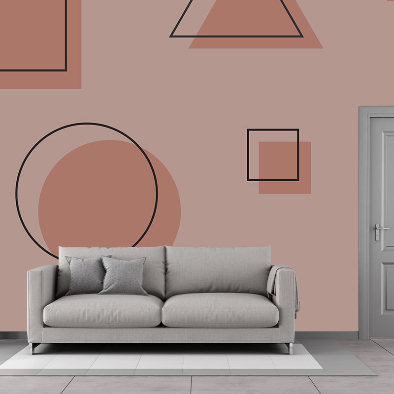 Stain Resistant Mural Wallpaper Minimalism Illustration Indoor Wall Mural