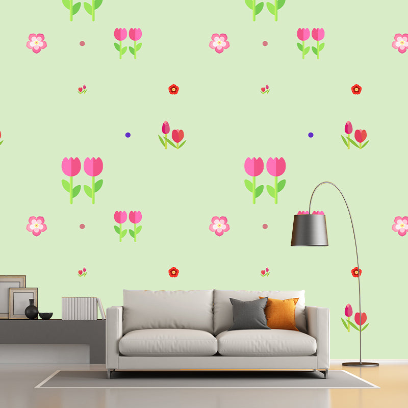 Mural Wallpaper Plant Pattern Environment Friendly Living Room Wall Mural