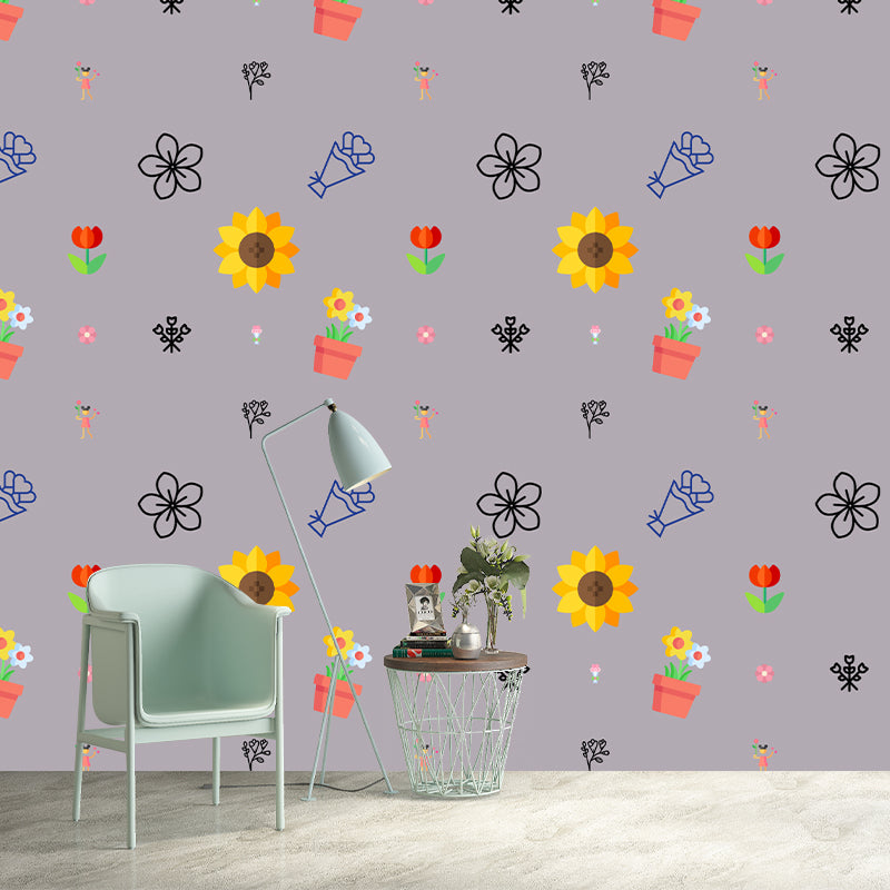 Mural Wallpaper Plant Pattern Environment Friendly Living Room Wall Mural