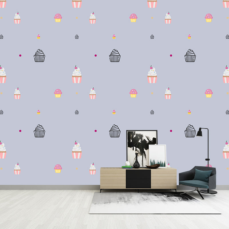 Illustration Mural Wallpaper Food Pattern Environment Friendly Sitting Room Wall Mural