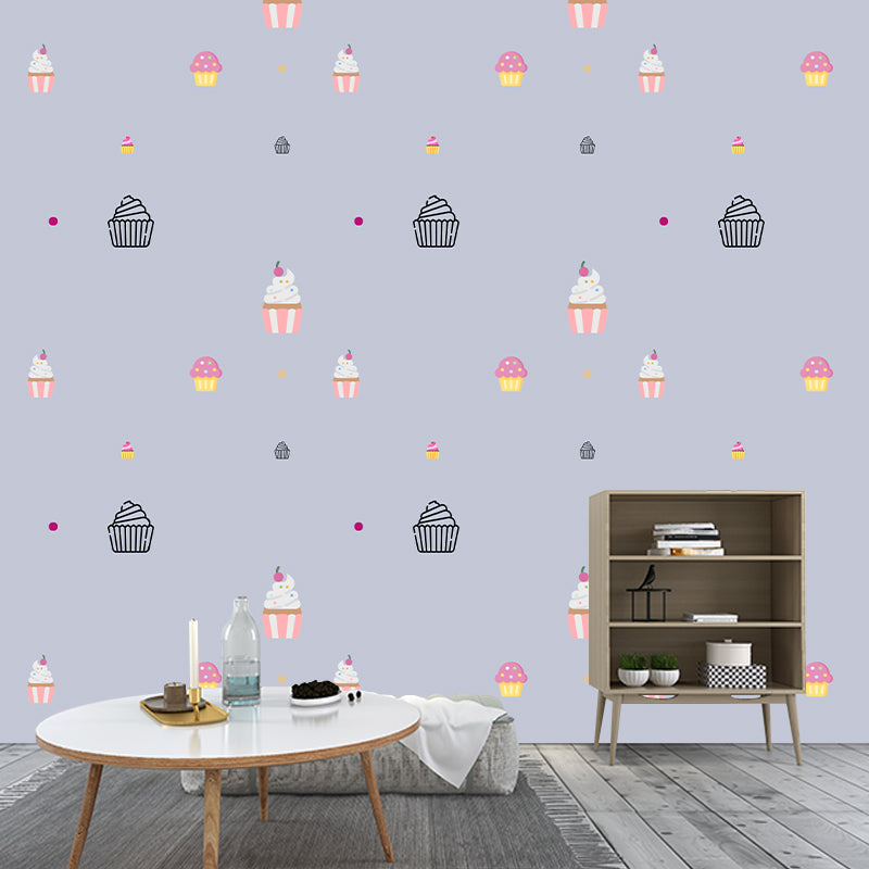 Illustration Mural Wallpaper Food Pattern Environment Friendly Sitting Room Wall Mural