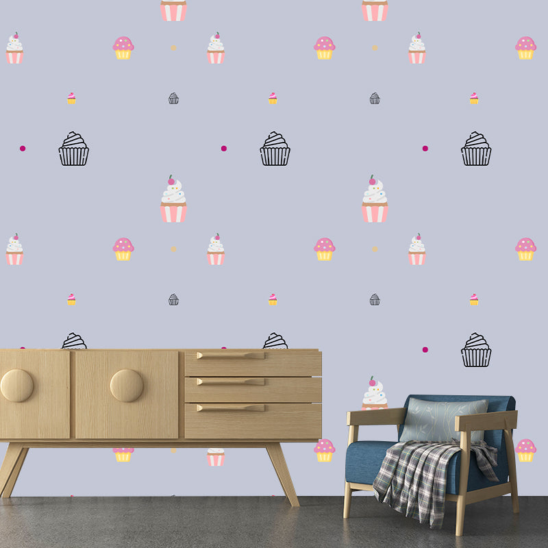 Illustration Mural Wallpaper Food Pattern Environment Friendly Sitting Room Wall Mural